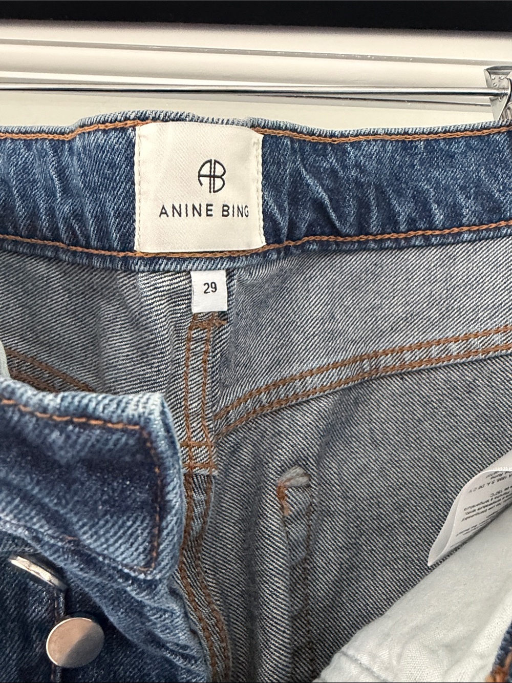 Anine Bing Roy Clean Indigo Denim Jeans NWT - Picture 5 of 5